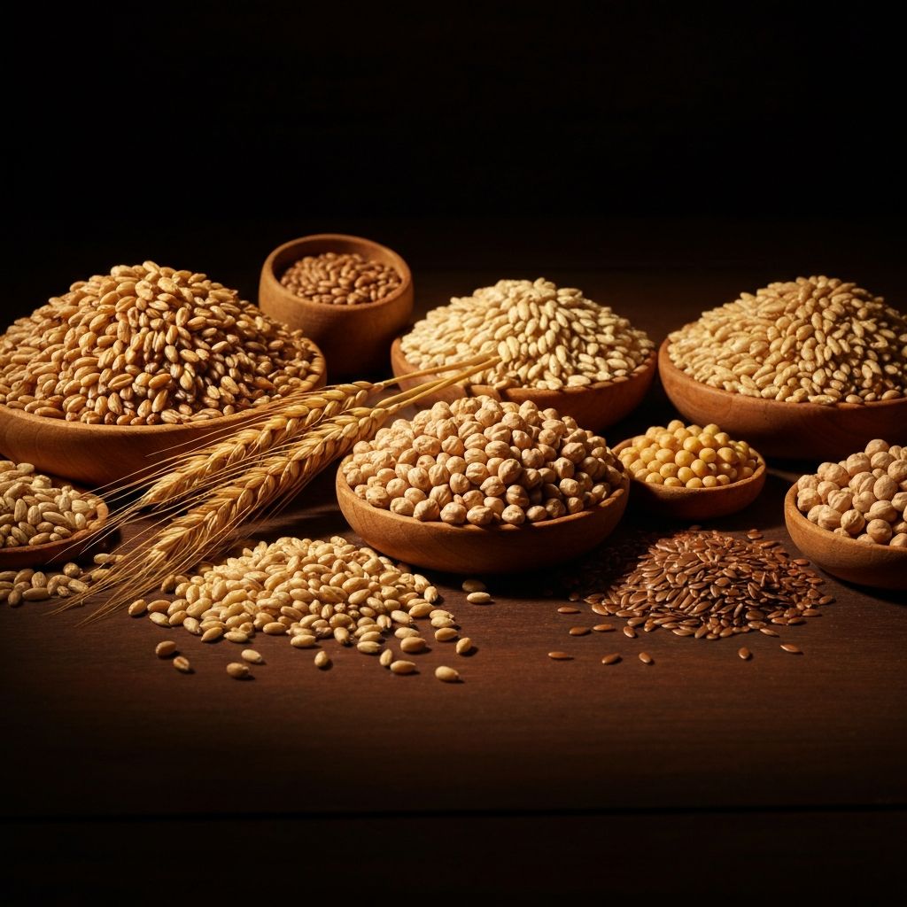 Ancient grains symbolizing connection