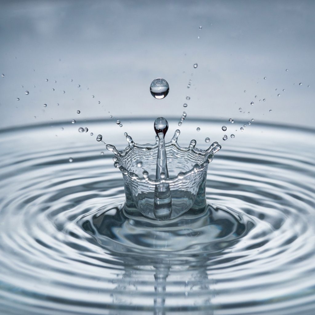 Water droplet symbolizing clarity and purity